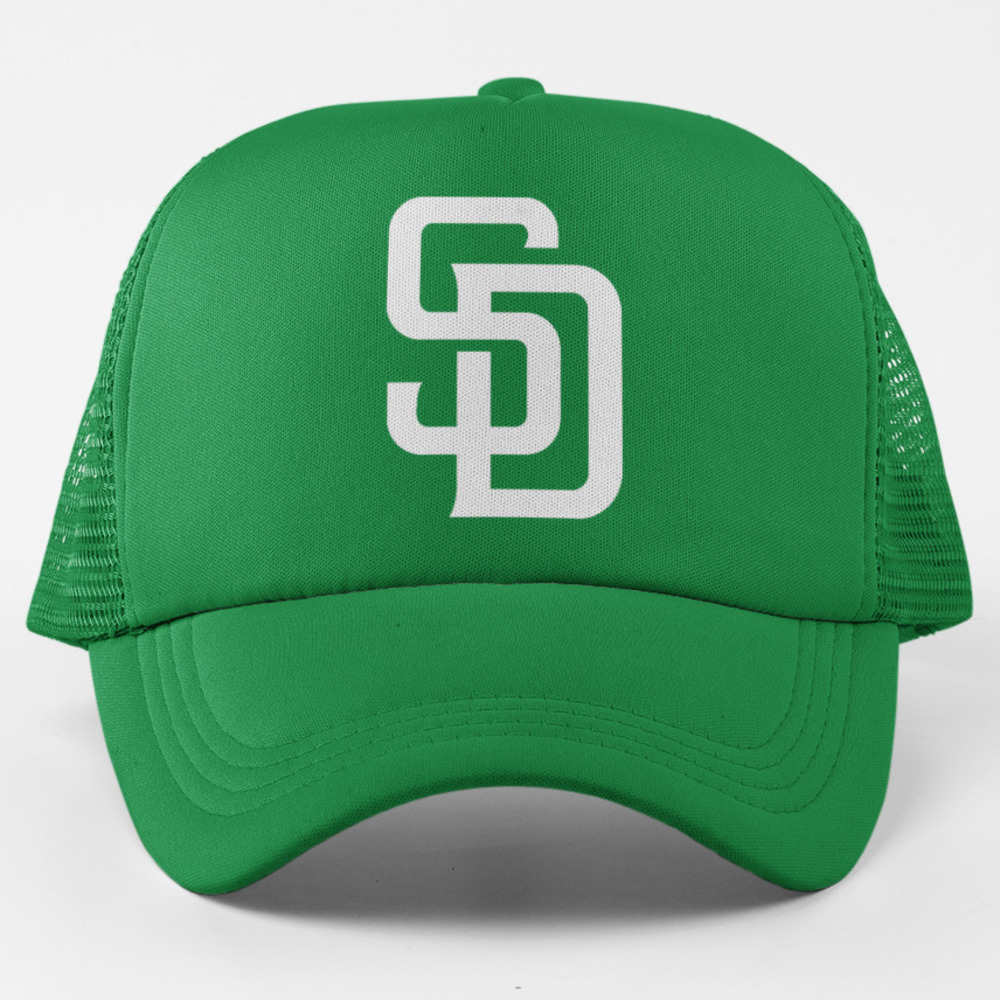 NEW San Diego Padres St Patricks Foam Trucker Snapback Hat GREEN